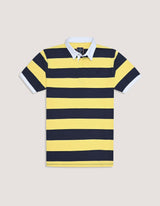 Ray Flower Striped Polo Shirt