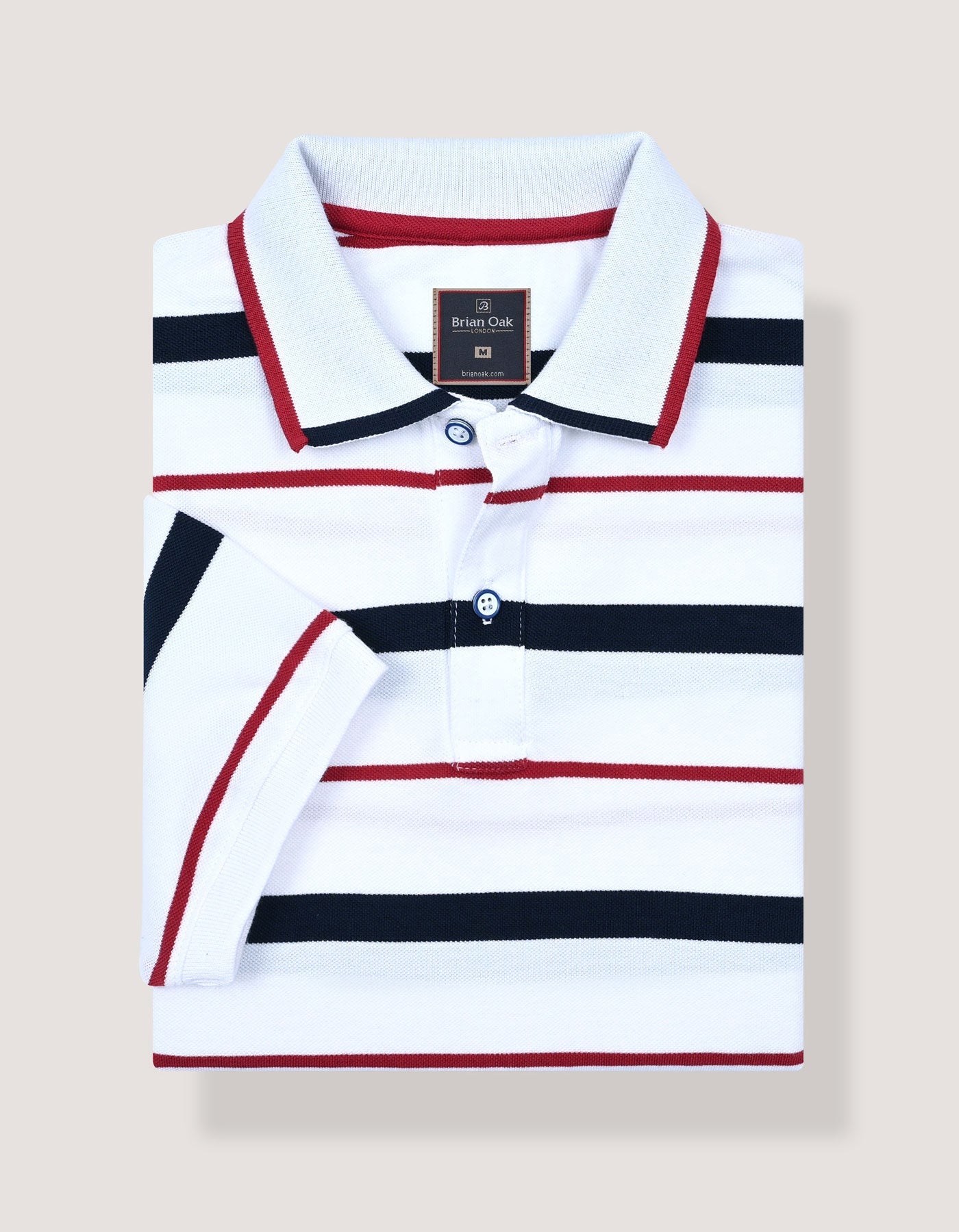 White Striped Polo Shirt