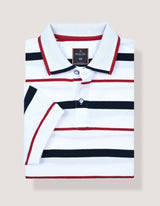 White Striped Polo Shirt