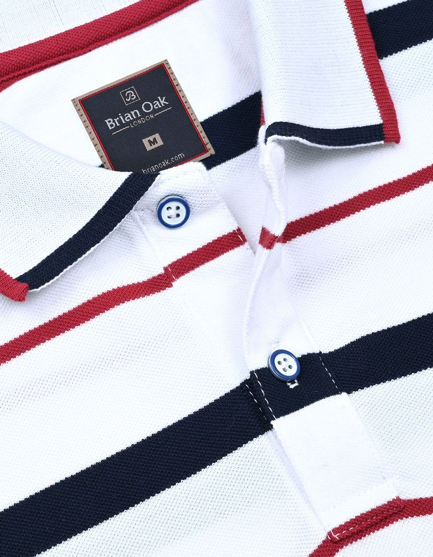 White Striped Polo Shirt