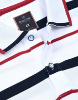 White Striped Polo Shirt