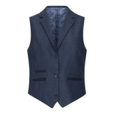 TPW52 - Women's Navy 3 Piece Prince Of Wales Check Suit