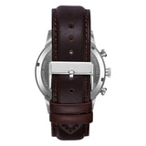 Trnda Men's Stainless Steel Watch, Brown Leather Band | Tm12345