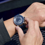 Trnda Men's Stainless Steel Watch, Blue Mesh Band | Trnda-43mm
