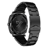 Trnda Men's Stainless Steel Black Watch, Square Dial | Trn-045blk