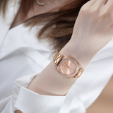 Trnda Women's Rose Gold Stainless Steel Watch, Round Dial | Trn-001