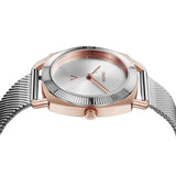 Trnda Women's Rose Gold Stainless Steel Watch, Silver Dial | Trnda-Rg35.8