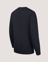 Modern Panelled Black Fleece Sweatshirt