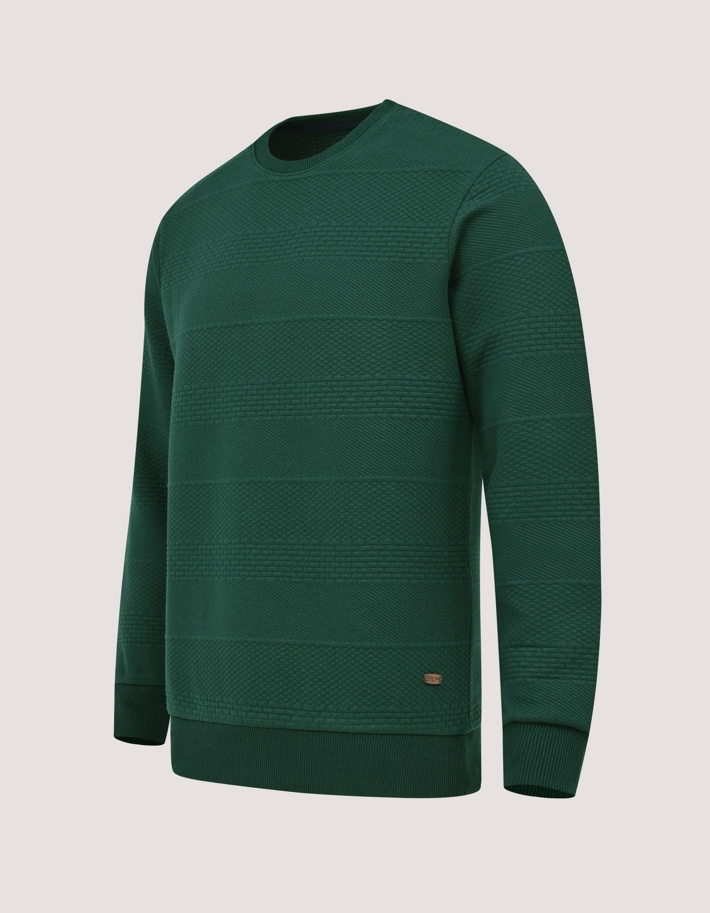 British Green Textured Jacquard Sweatshirt