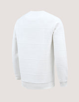 Off White Textured Jacquard Sweatshirt