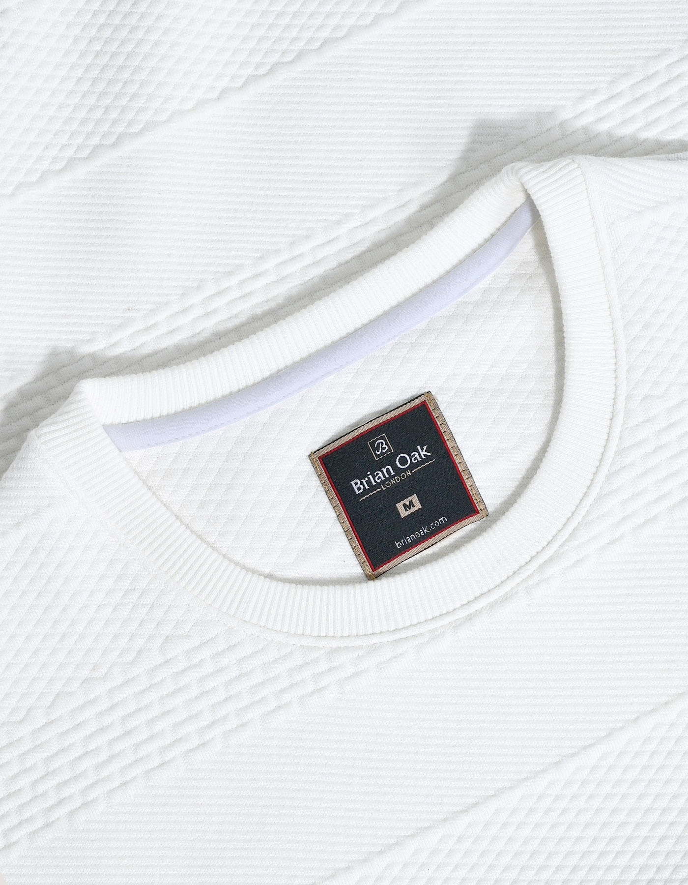 Off White Textured Jacquard Sweatshirt