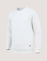 Off White Textured Jacquard Sweatshirt