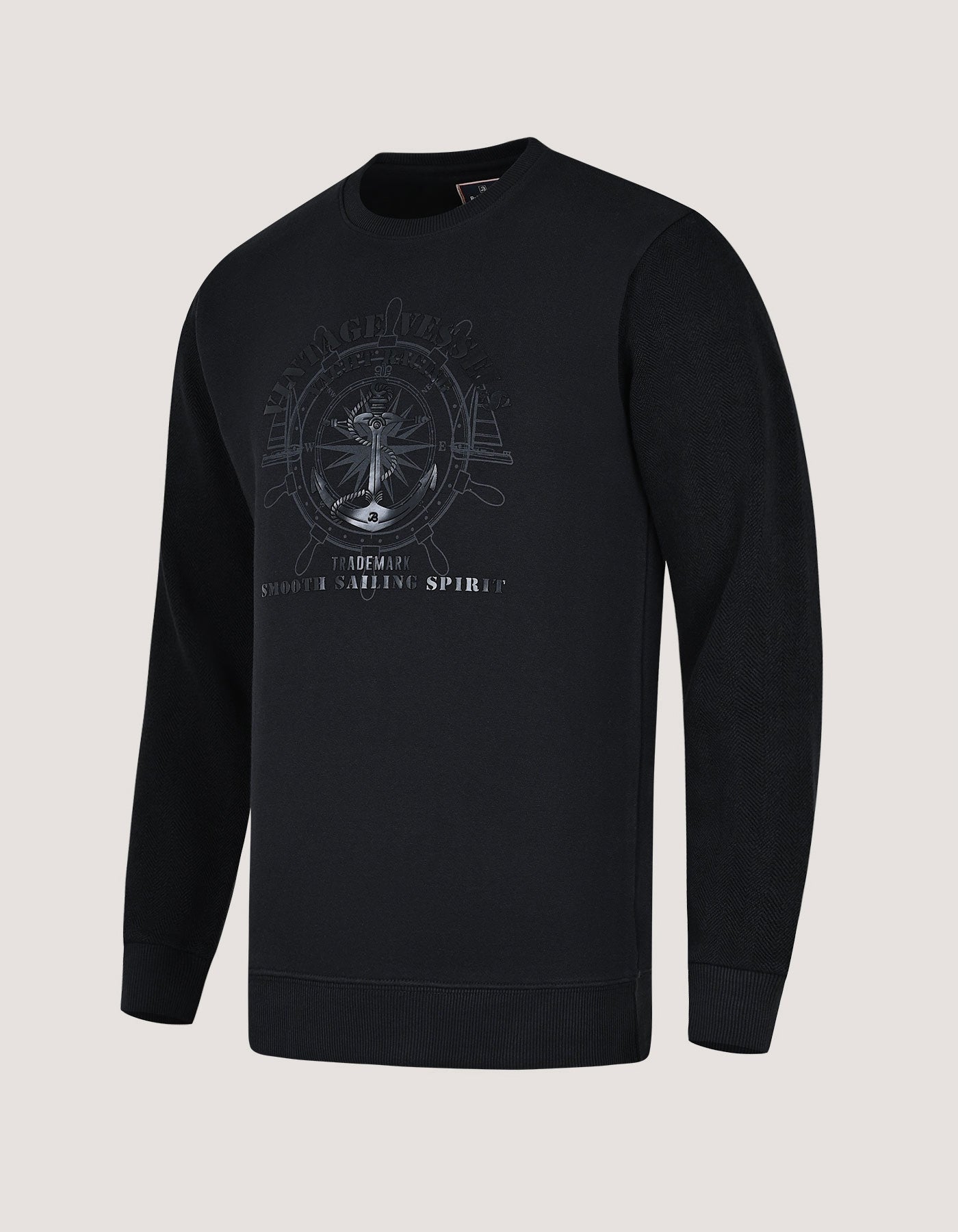 Nautical Graphic Sweatshirt - Black