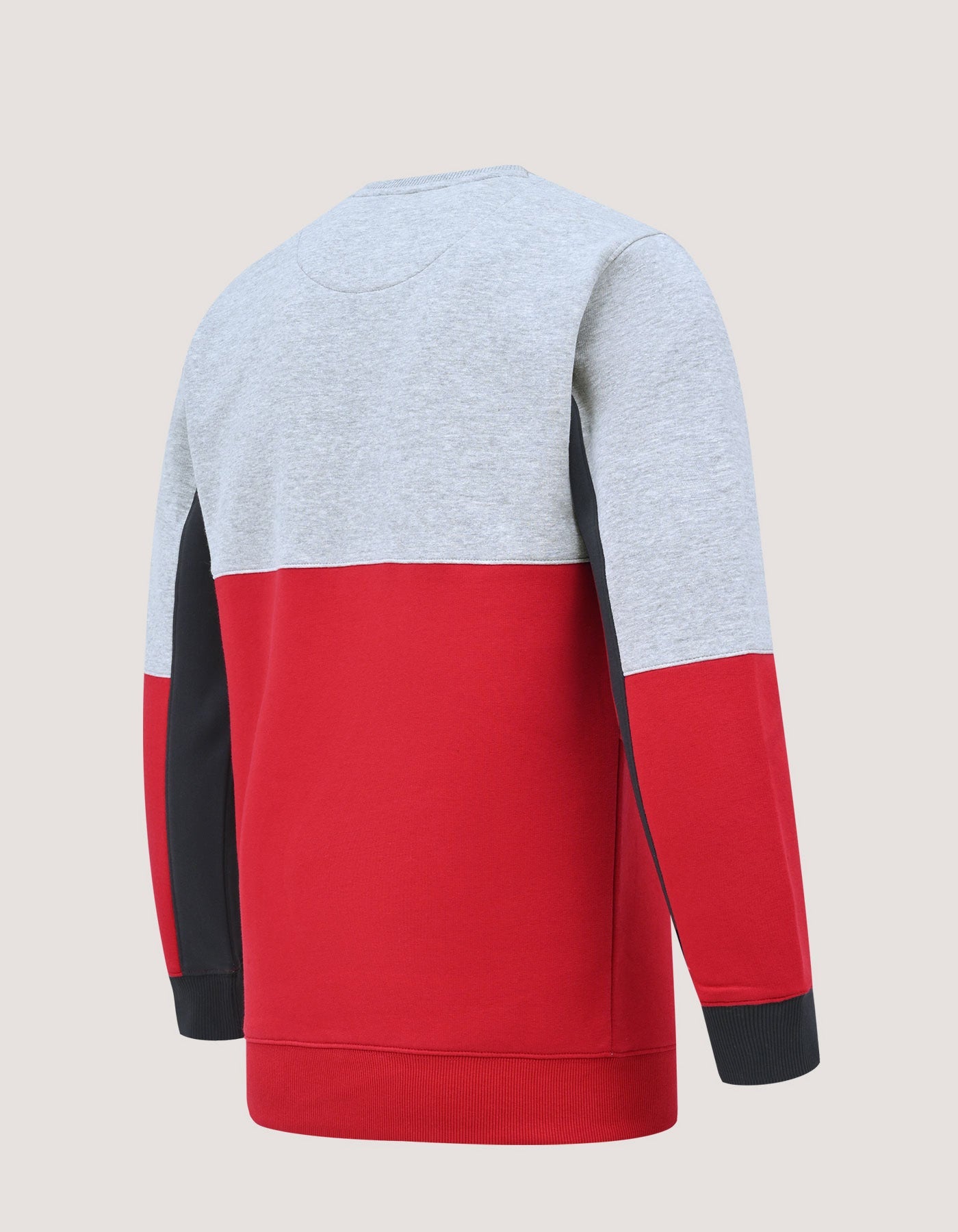 Heather Grey and Red Colour Block Sweatshirt