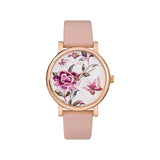 Timex Women's Pink Leather Watch, Pink Dial Tw2u19300