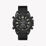 Timex Men's Black Silicone Watch, Brass Case | Tw4b17000