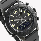 Timex Men's Black Silicone Watch, Brass Case | Tw4b17000