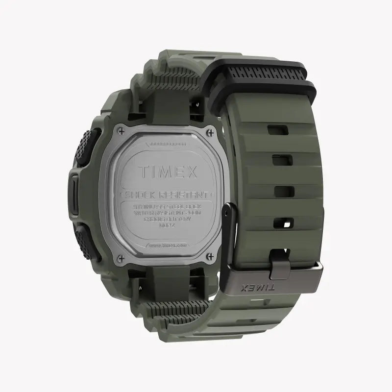 Timex Men's Green Silicone Watch, Digital Dial | Tw5m36000