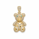Sparkling Teddy Gold Pendant