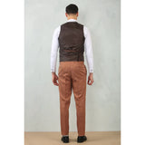 IM200 - Men's Camel Tailored Fit Wedding 3 Piece Suit