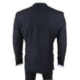 IM30 - Men's Black 3 Piece Stitch Lapel Formal Suit