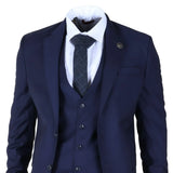 IM30 - Men's Navy 3 Piece Stitch Lapel Formal Suit