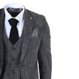 IM33 - Men's Black 3 Piece Tailored Fit Suit