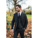 James - Men's Classic 3 Piece Black Suit