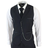 James - Men's Classic 3 Piece Black Suit
