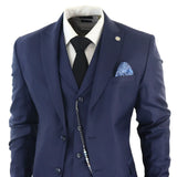 James - Men's 3 Piece Navy Blue Suit