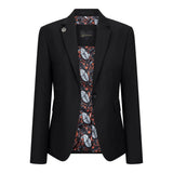 TPW-13 - Women's 3 Piece Plain Black Suit