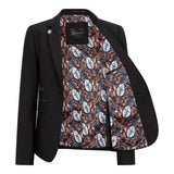 TPW-13 - Women's 3 Piece Plain Black Suit