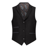 TPW-13 - Women's 3 Piece Plain Black Suit