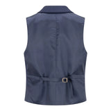 TPW-14 - Women's 3 Piece Plain Navy Blue Suit