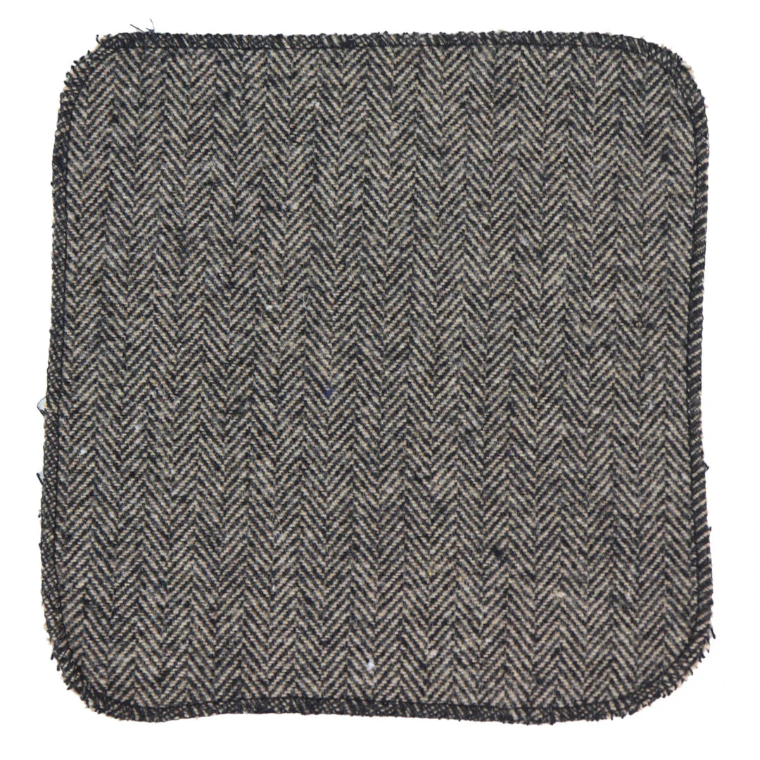 281 - Men's Herringbone Tweed Wool Tie & Hankerchief 2"