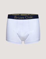 White Cotton Stretch Boxer Trunk