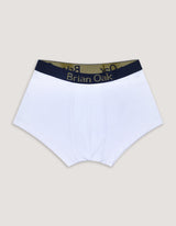 White Cotton Stretch Boxer Trunk