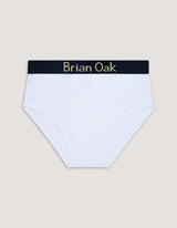 White Cotton Stretch Brief