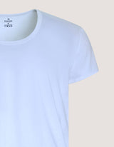 White Regular Fit 100% Cotton Half-Sleeve Cotton Vest