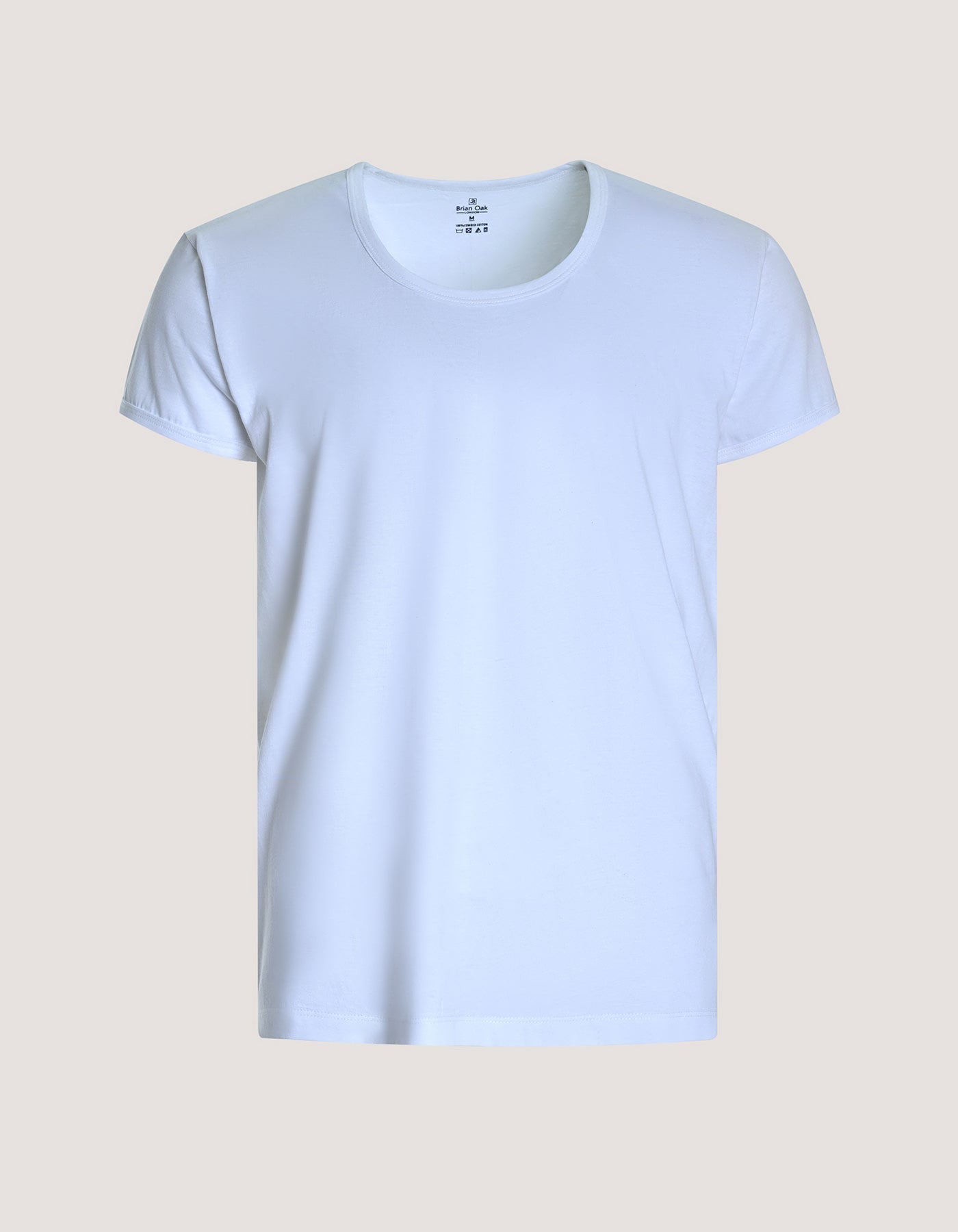 White Regular Fit 100% Cotton Half-Sleeve Cotton Vest
