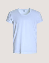 White Regular Fit 100% Cotton Half-Sleeve Cotton Vest