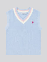Girls Cricket Jumper Vest in Windsurfer