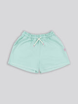 Girls Overdye Bermuda Shorts in Blue Tint