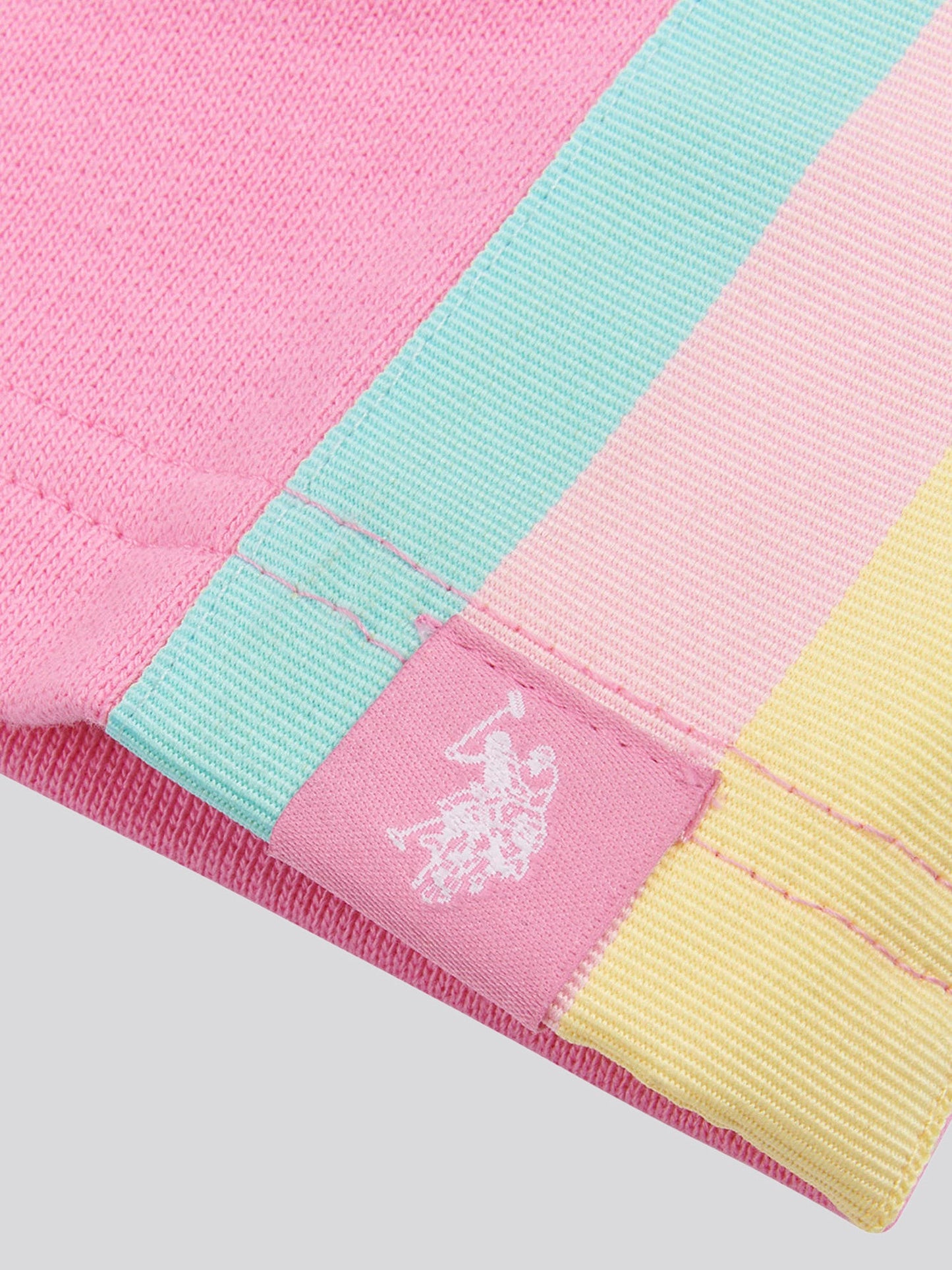 Girls Stripe Shorts in Pink Cosmos