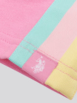 Girls Stripe Shorts in Pink Cosmos