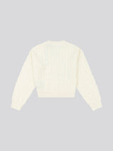 Girls Cable Knit Cardigan Egret