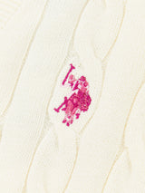 Girls Cable Knit Cardigan Egret