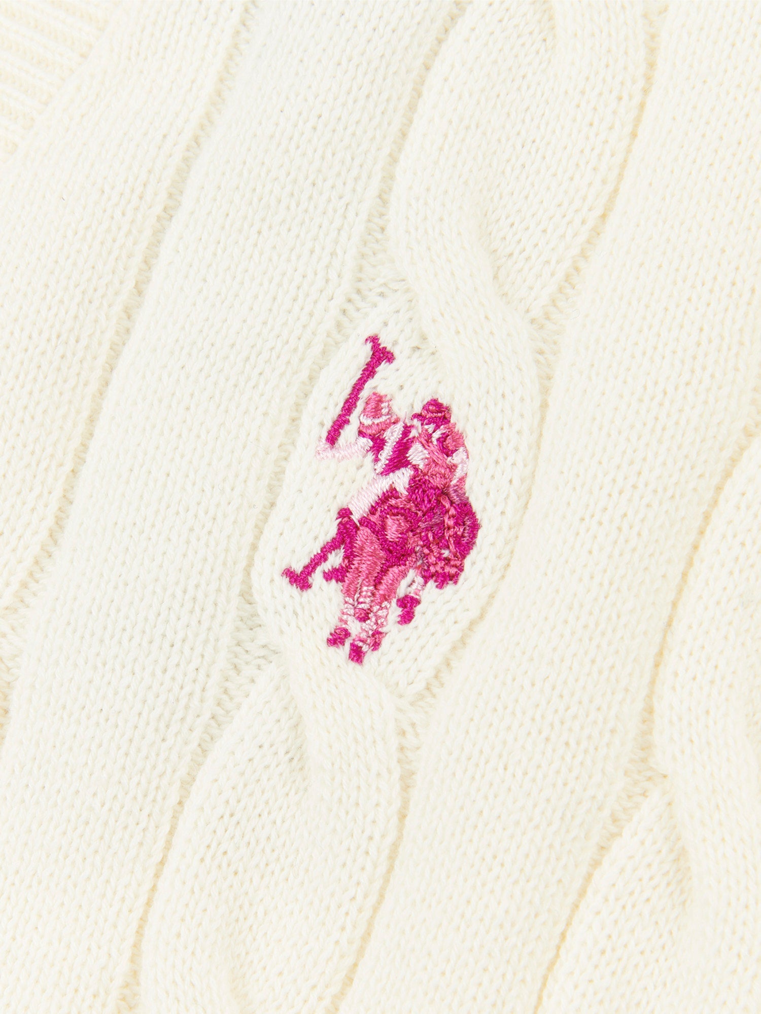 Girls Cable Knit Cardigan Egret