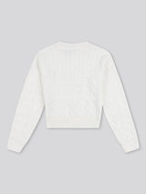 Girls Cable Knit Cardigan Marshmallow