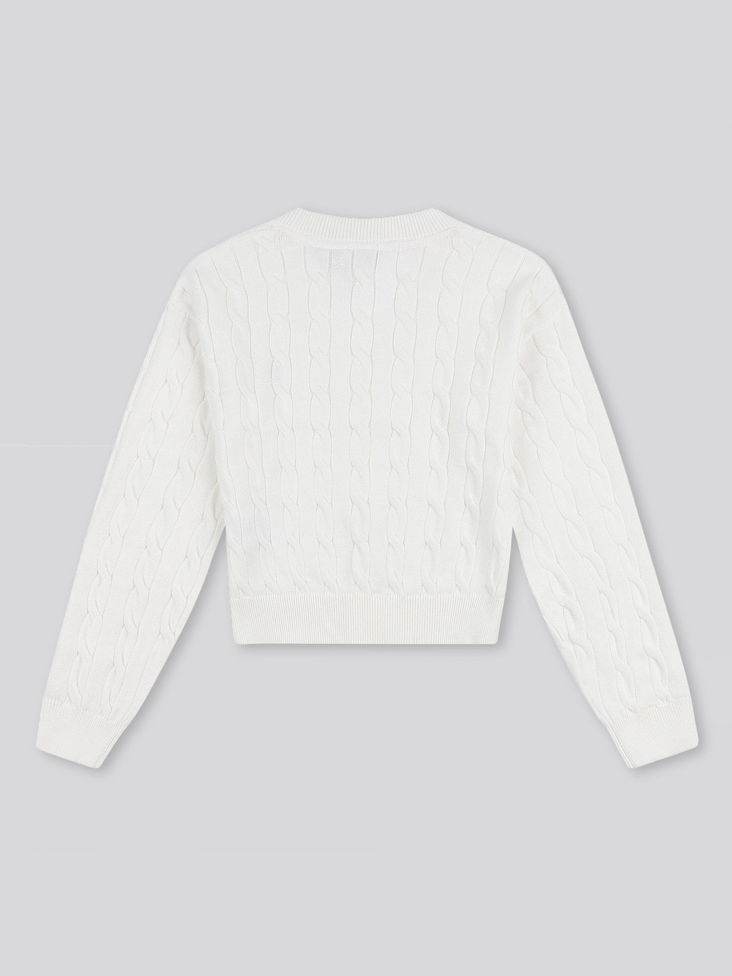 Girls Cable Knit Cardigan Marshmallow